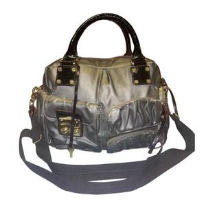 MZ WALLACE GRAY CLARA HANDBAG SATCHEL CROSSBODY SHOULDER BAG